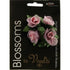 25mm Satin-Organza Rose with Leaves (available in 4 colours)